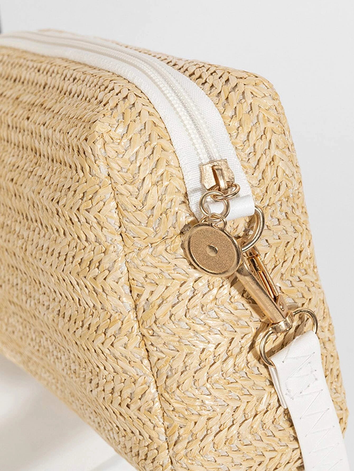 Casual Mini Woven Square Bag For Commuting, Can Be Worn Over Shoulder Or Cross Body (Hand-Woven, Slight Differences From Picture May Occur)