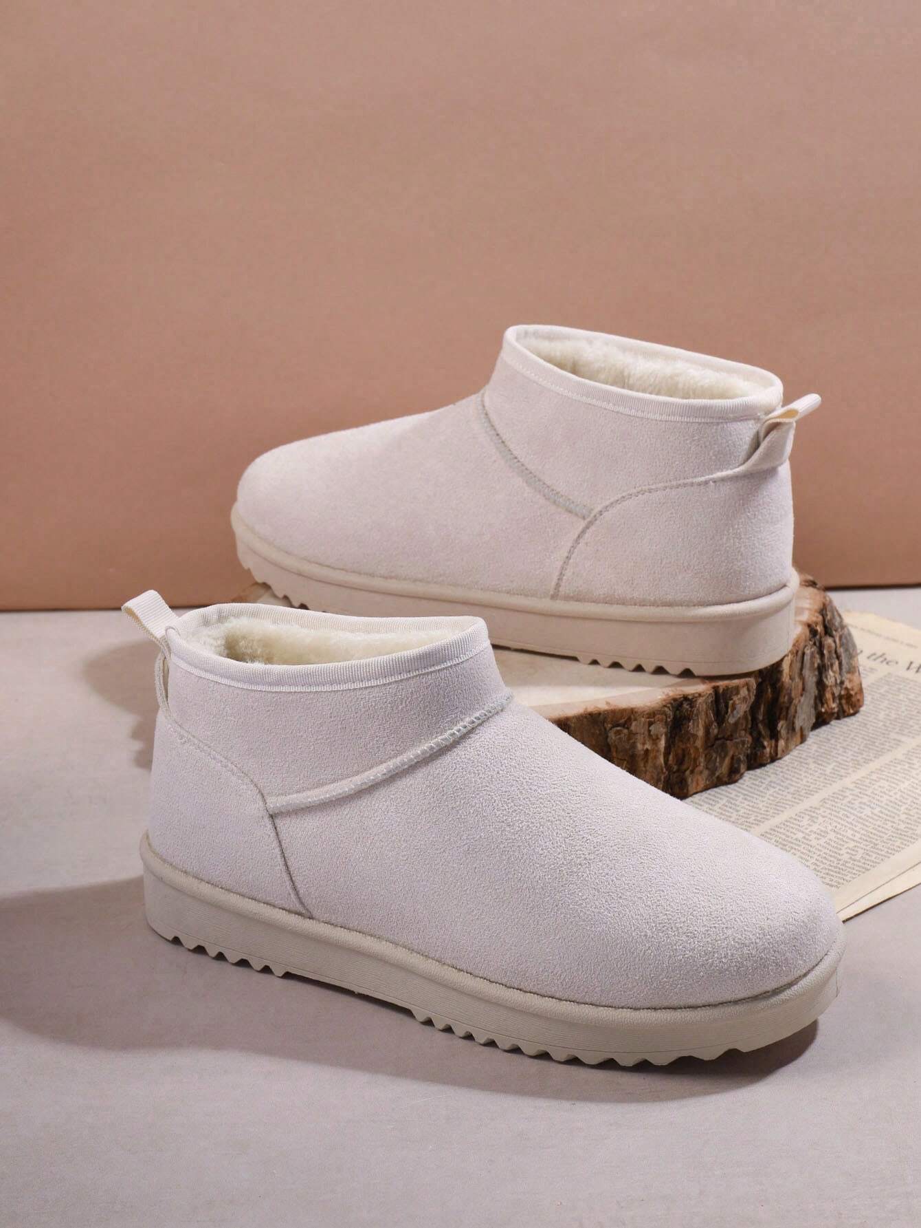 SHUZIA Bestseller Women's Replica Beige Basic Extra Mini Plush Warm Snow Boots- Cute, Timeless