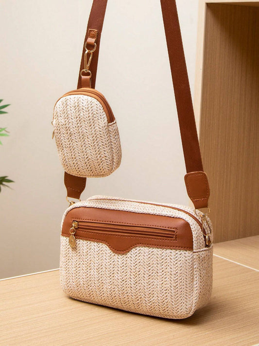 Spring/Summer European And American Style New Trend Woven Women's Bag, Wholesale All-Match Shoulder & Crossbody Bag, Sweet Square Bag