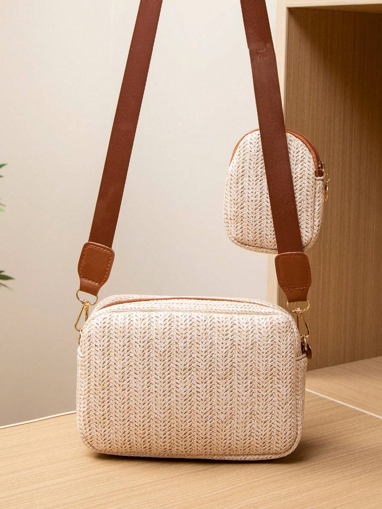 Spring/Summer European And American Style New Trend Woven Women's Bag, Wholesale All-Match Shoulder & Crossbody Bag, Sweet Square Bag